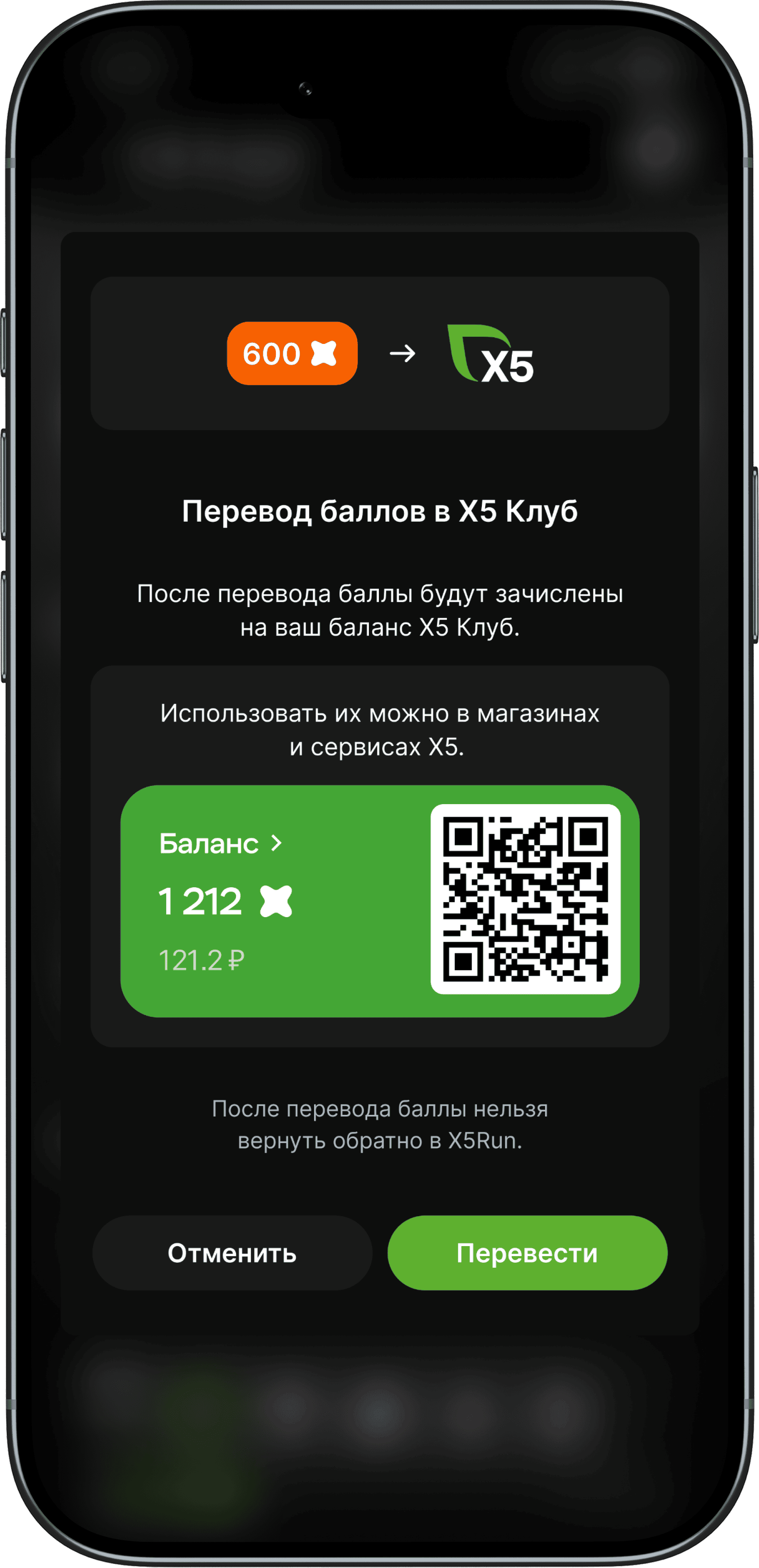Экран телефона — иконка X5 Run